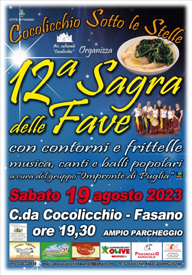 12ª Sagra di Fave, Contorni e Frittelle a Cocolicchio - Osservatorio Fasano
