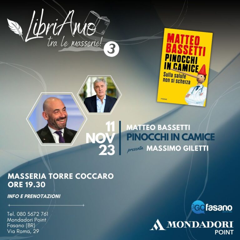 “LibriAmo…tra le Masserie”, tutto pronto per la terza edizione della rassegna promossa dal Mondadori Point di Fasano - Osservatorio Fasano