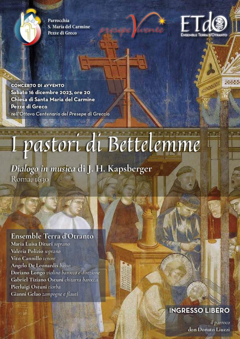 “I Pastori di Bettelemme”: concerto dell'Ensemble Terra d'Otranto - Osservatorio Fasano