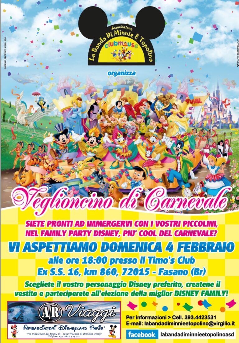 Family Party di Carnevale: una serata di divertimento per tutta la famiglia - Osservatorio Fasano