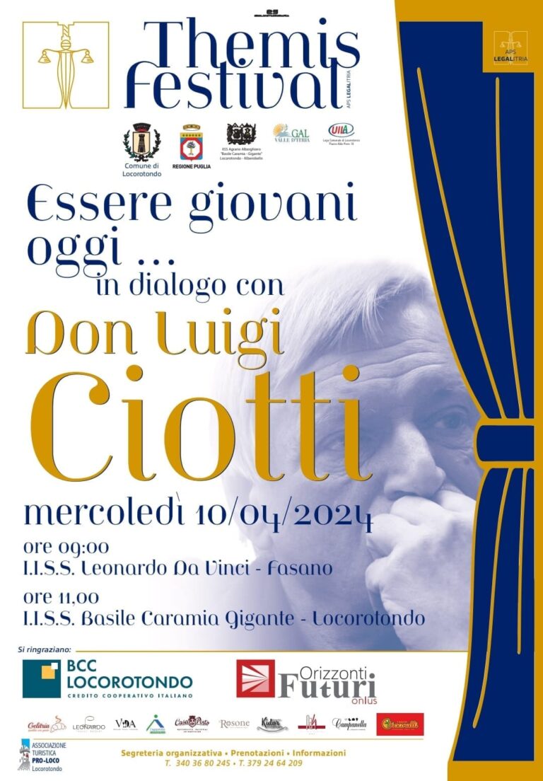 Lotta alla mafia, don Ciotti domani incontrerà studenti in del “da Vinci” - Osservatorio Fasano