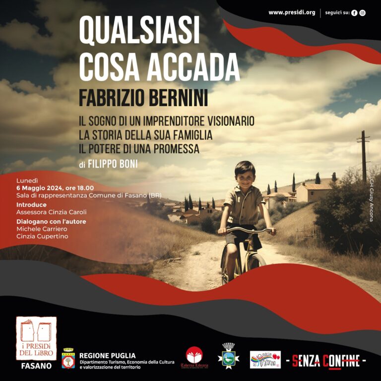 Filippo Boni presenta “Qualsiasi Cosa Accada” Filippo Boni presenta “Qualsiasi Cosa Accada” - Osservatorio Fasano