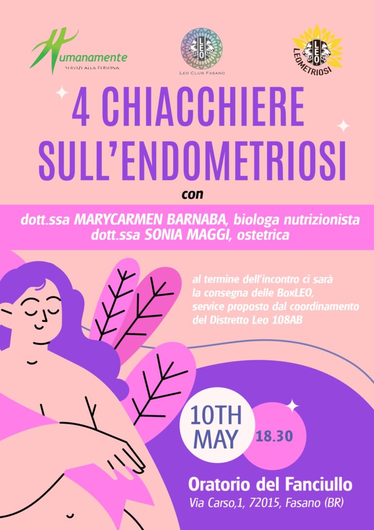 “4 chiacchiere sull’endometriosi” “4 chiacchiere sull’endometriosi” - Osservatorio Fasano