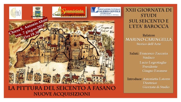 XXII Edizione delle giornate di studio sul Seicento e l'età Barocca - Osservatorio Fasano