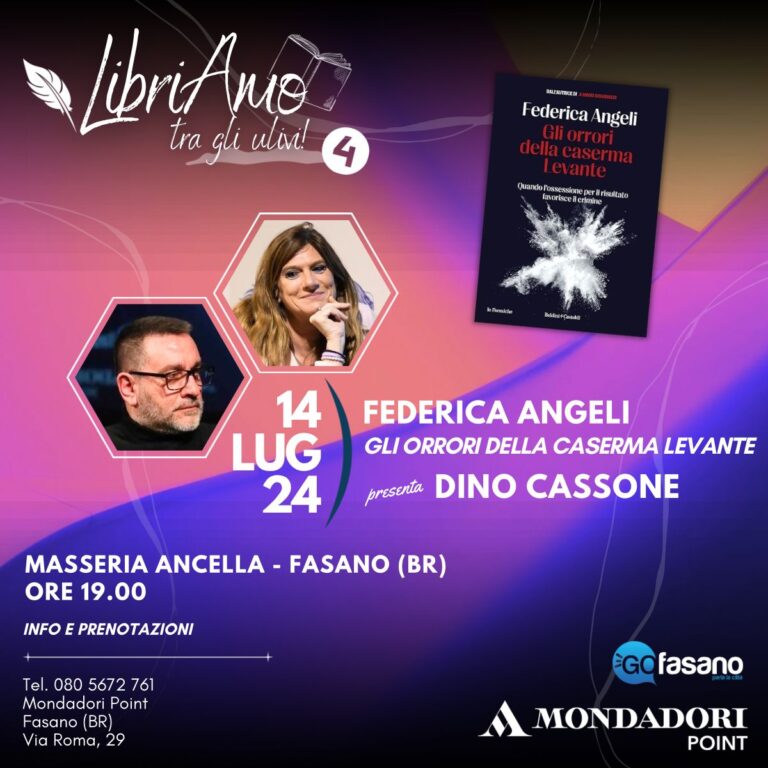 A “LibriAmo…tra gli ulivi” ritorna la giornalista Federica Angeli - Osservatorio Fasano