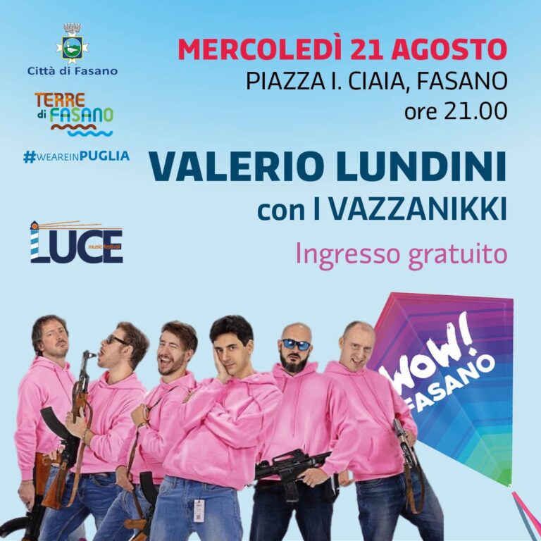 Wow! Fasano, Piazza Ciaia pronta ad ospitare Peppe Servillo e Valerio Lundini Wow! Fasano, Piazza Ciaia pronta ad ospitare Peppe Servillo e Valerio Lundini - Osservatorio Fasano