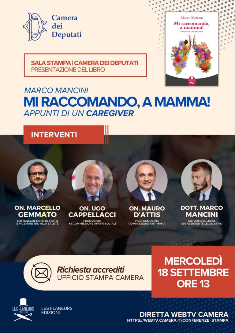 ”Mi raccomando, a mamma!”, alla Camera dei Deputati la presentazione del libro di Marco Mancini - Osservatorio Fasano