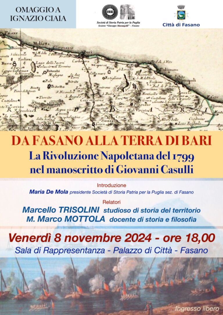 Società di Storia Patria: Da Fasano alla Terra di Bari - Osservatorio Fasano