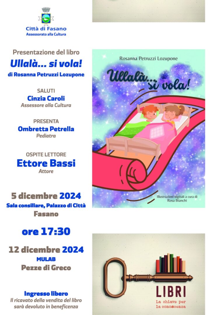 “Ullalà… si vola!” presentato al MulLab "Ullalà… si vola!” presentato al MulLab - Osservatorio Fasano