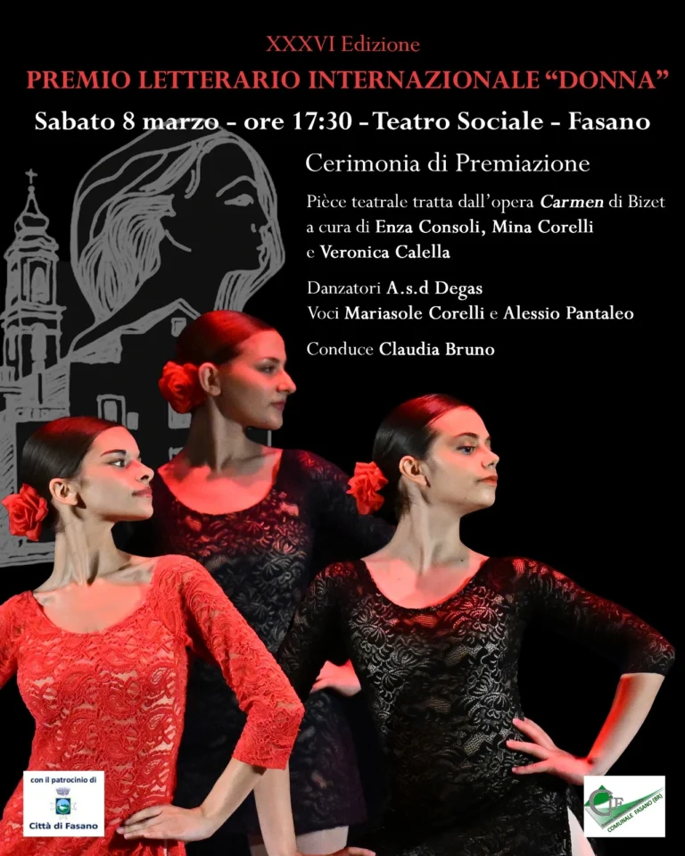XXXVI Edizione del Premio Letterario Internazionale “Donna” - Osservatorio Fasano