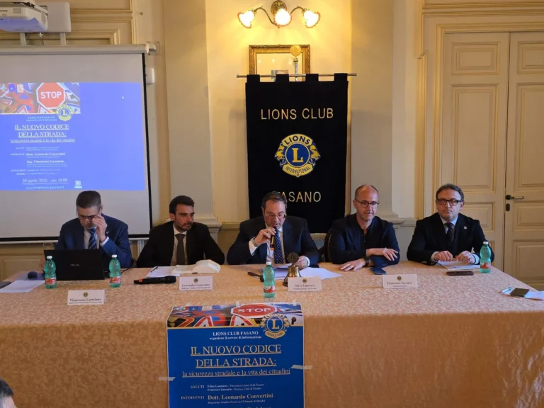 Il Lions Club fa luce sul nuovo Codice della Strada e la sicurezza dei cittadini Il Lions Club fa luce sul nuovo Codice della Strada e la sicurezza dei cittadini - Osservatorio Fasano