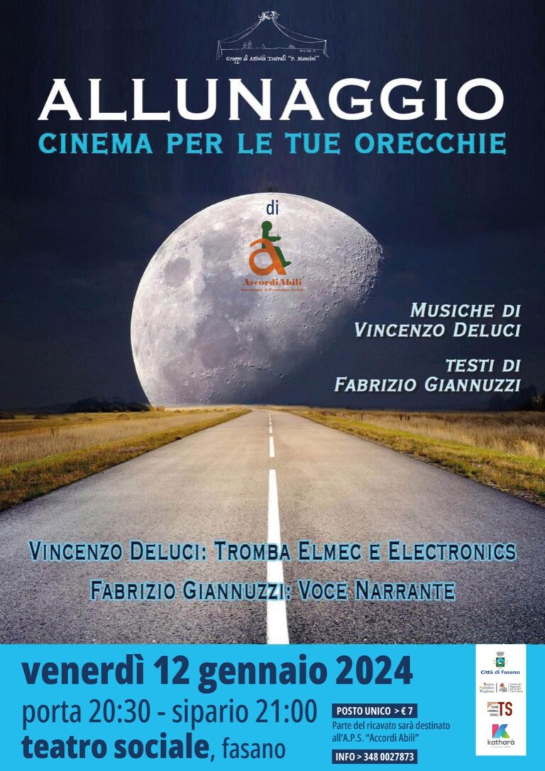 Al Teatro Sociale la coppia Giannuzzi-Deluci con “Allunaggio” - Osservatorio Fasano