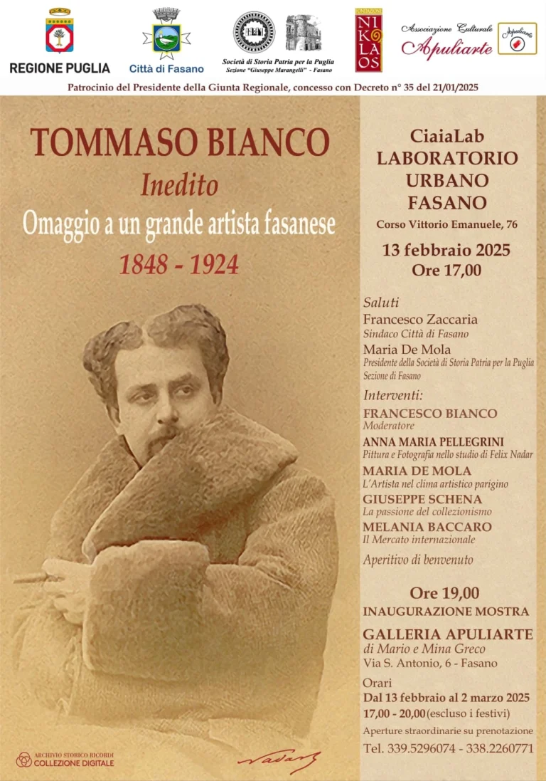 Tommaso Bianco inedito. Omaggio a un grande artista fasanese Tommaso Bianco inedito. Omaggio a un grande artista fasanese - Osservatorio Fasano