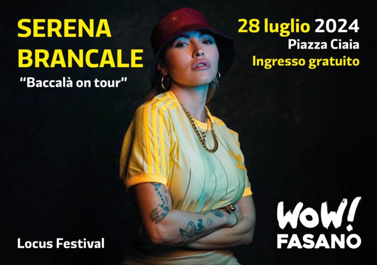 WOW! FASANO: Serena Brancale in Piazza Ciaia con il suo “Baccalà on tour” WOW! FASANO: Serena Brancale in Piazza Ciaia con il suo “Baccalà on tour” - Osservatorio Fasano