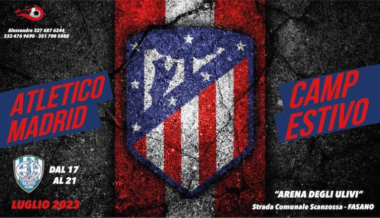 L’Atletico Madrid fa visita alla BS Soccer Team Fasano per il camp estivo 2023 L’Atletico Madrid fa visita alla BS Soccer Team Fasano per il camp estivo 2023 - Osservatorio Fasano
