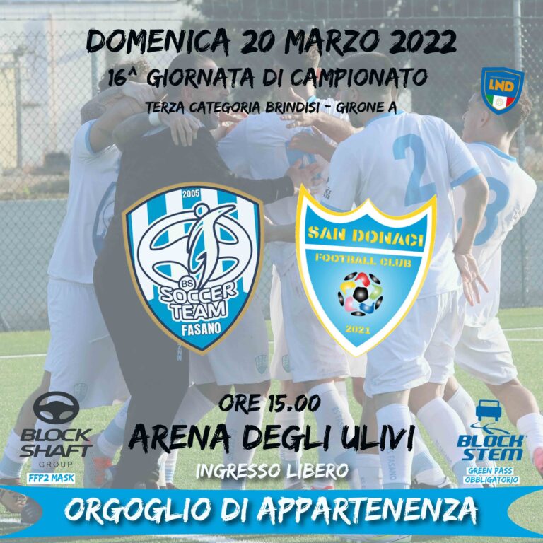 All’Arena degli Ulivi arriva il San Donaci per sfidare la Bs Fasano All'Arena degli Ulivi arriva il San Donaci per sfidare la Bs Fasano - Osservatorio Fasano