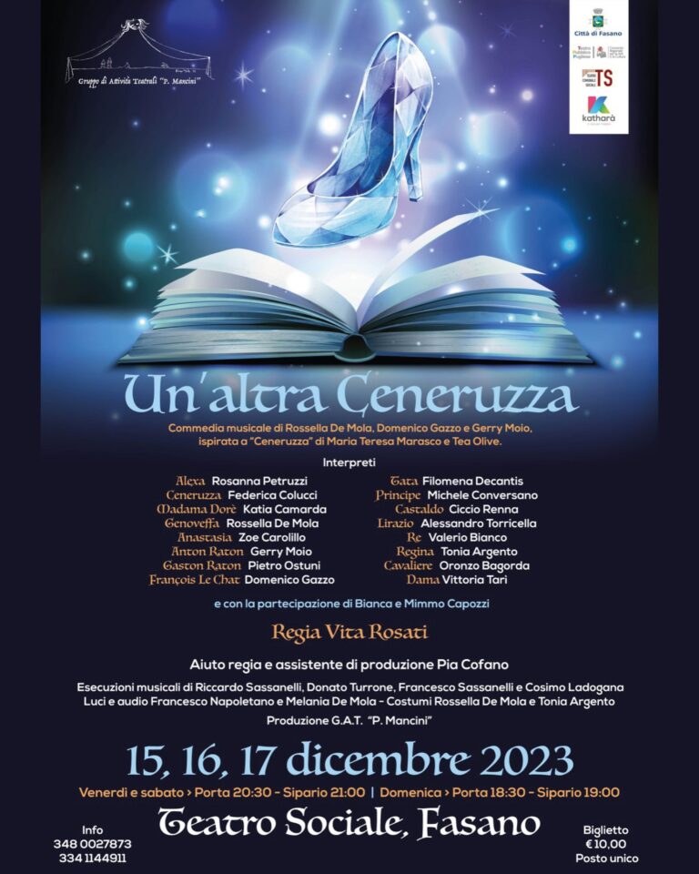 “Un’altra Ceneruzza” si prende la scena del weekend al Teatro Sociale - Osservatorio Fasano