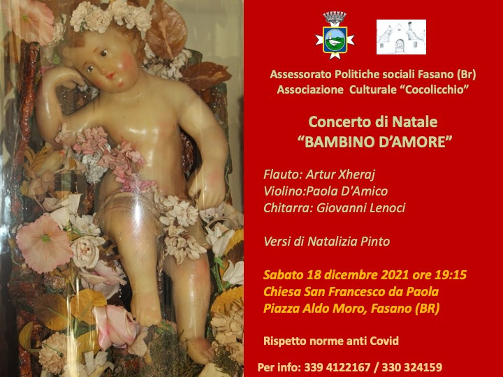 Concerto di Natale ‘Bambino d’amore’ Concerto di Natale 'Bambino d'amore' - Osservatorio Fasano