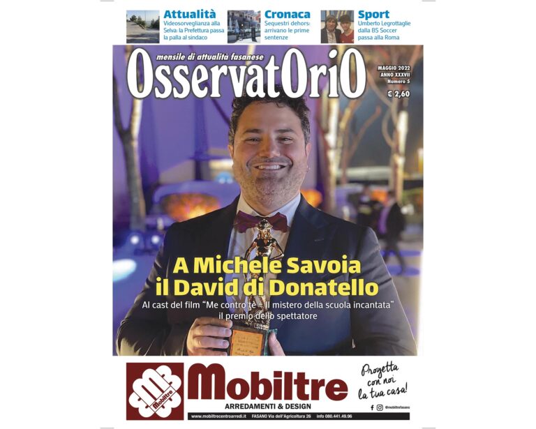 È in edicola il numero di Maggio di Osservatorio - Osservatorio Fasano