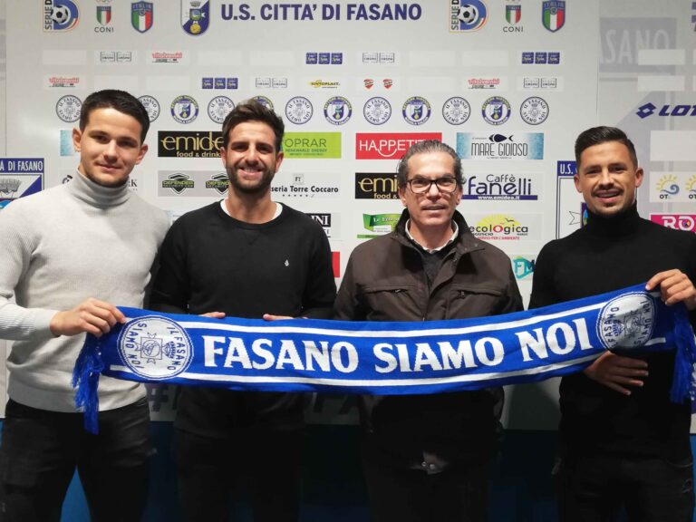 Il presidente D’Amico cala il tris: tre nuovi acquisti per il Fasano di Costantini Il presidente D'Amico cala il tris: tre nuovi acquisti per il Fasano di Costantini - Osservatorio Fasano