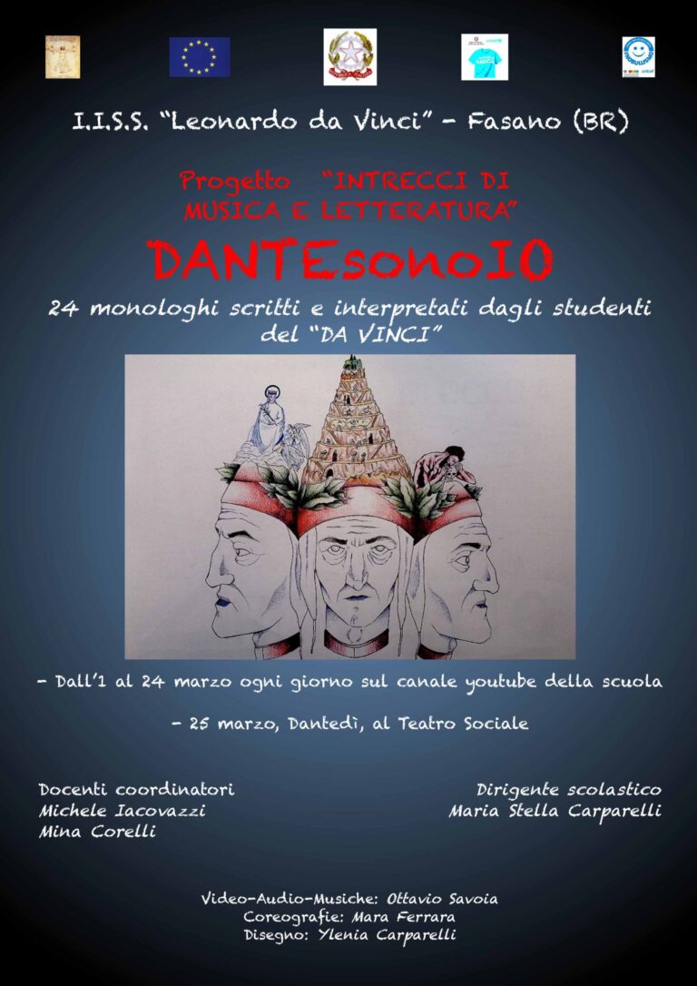 DANTEsonoIO: intervista alla dirigente e trailer VIDEO DANTEsonoIO: intervista alla dirigente e trailer VIDEO - Osservatorio Fasano