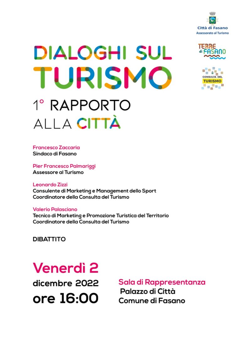 Dialoghi sul Turismo - 1° Rapporto alla Città - Osservatorio Fasano