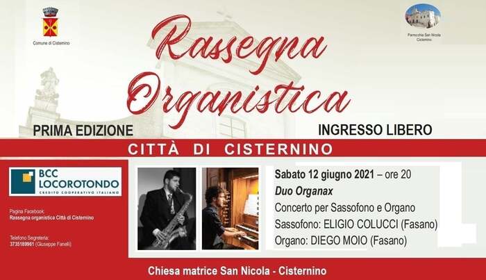 Il Duo Organax in concerto a Cisternino Il Duo Organax in concerto a Cisternino - Osservatorio Fasano