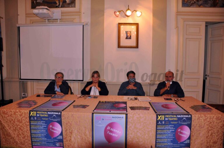 Presentata la XII edizione del Festival Nazionale di Teatro Di Scena a Fasano' - Osservatorio Fasano