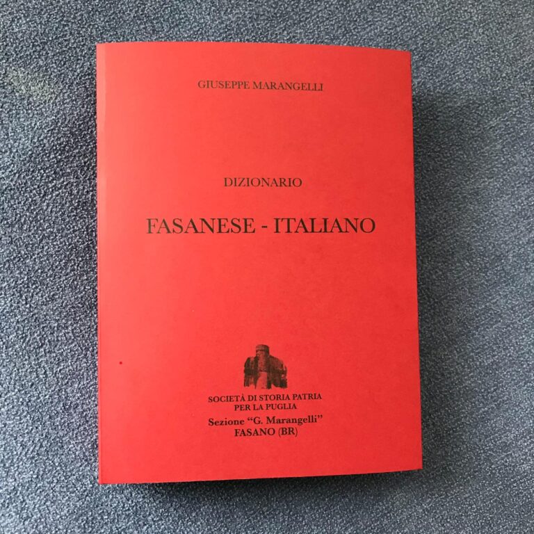 Torna il Dizionario Fasanese-Italiano di Giuseppe Marangelli Torna il Dizionario Fasanese-Italiano di Giuseppe Marangelli - Osservatorio Fasano