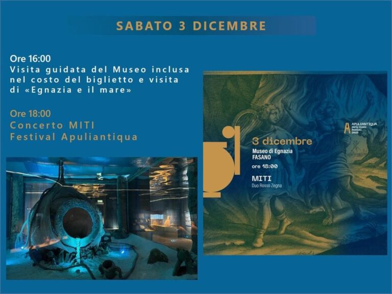 Appuntamenti del weekend al Museo archeologico di Egnazia - Osservatorio Fasano