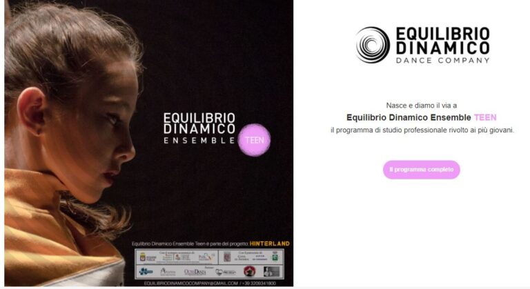 Equilibrio Dinamico TEEN: un progetto di danza rivolto ai giovanissimi - Osservatorio Fasano