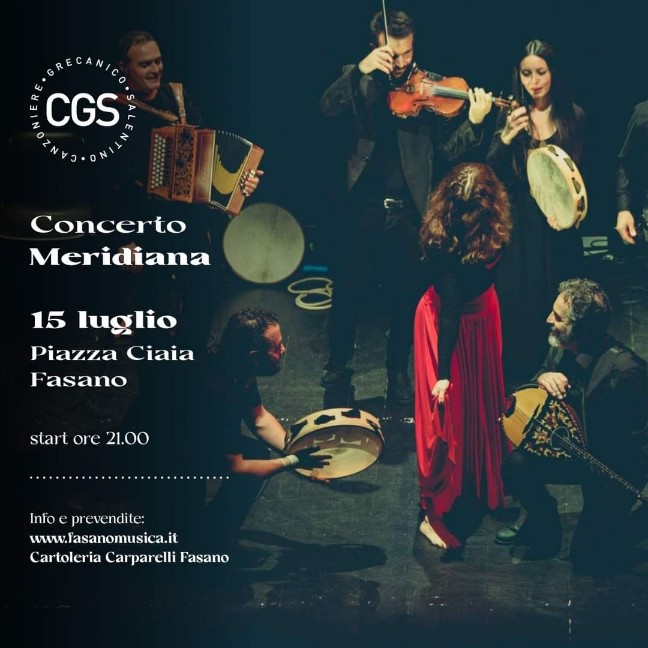 Il Canzoniere Grecanico Salentino questa sera in piazza Ciaia per Fasanomusica Il Canzoniere Grecanico Salentino questa sera in piazza Ciaia per Fasanomusica - Osservatorio Fasano