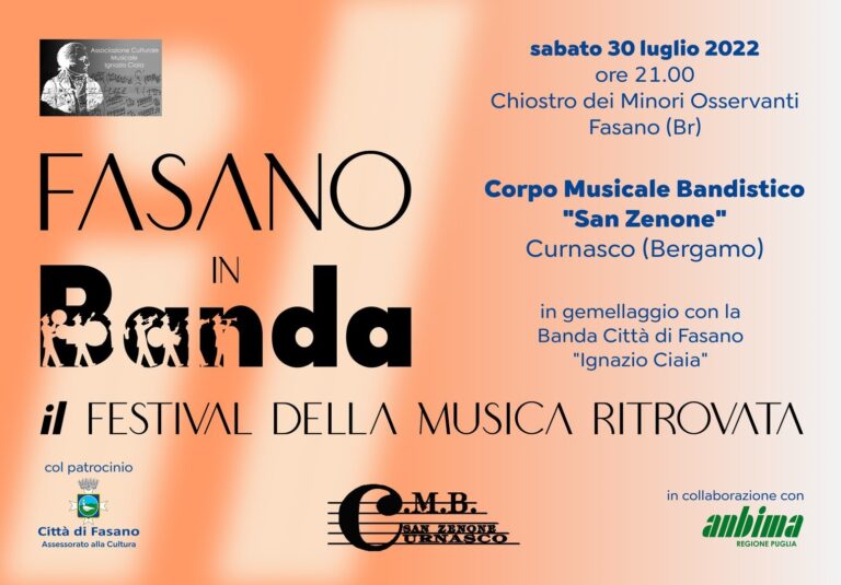 Galassia Cultura: questa sera inizia 'Fasano in banda' - Osservatorio Fasano