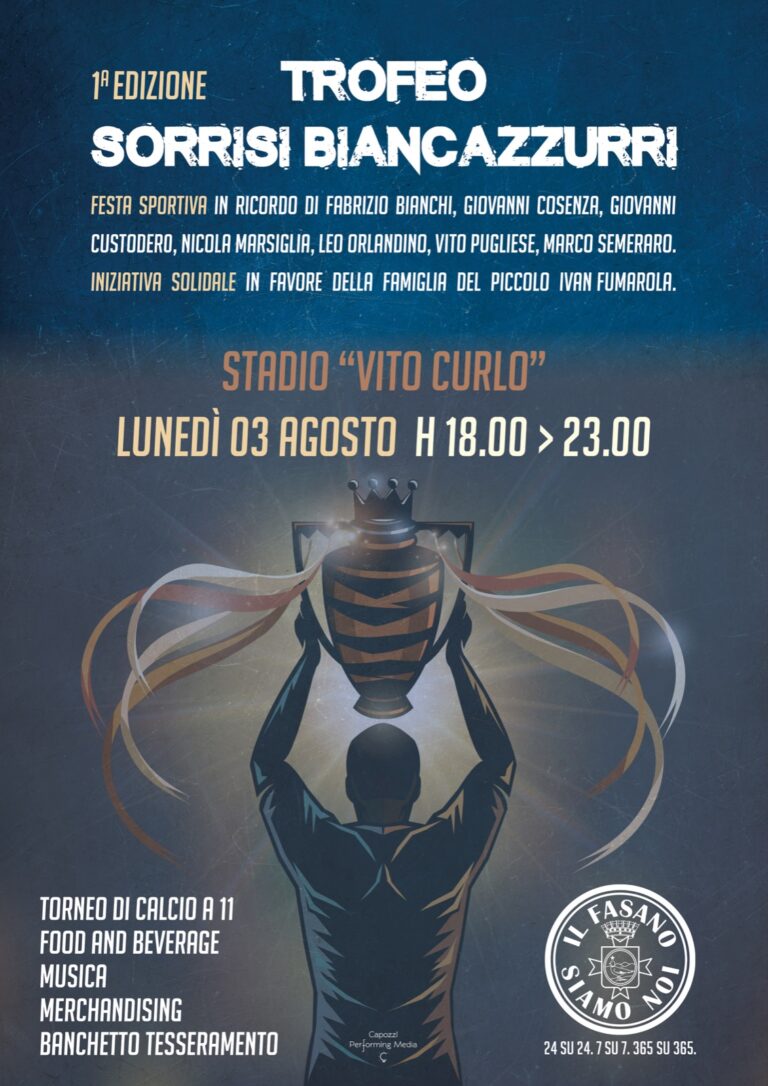 1ª Trofeo 'Sorrisi Biancazzurri': quando il calcio è sinonimo di solidarietà - Osservatorio Fasano