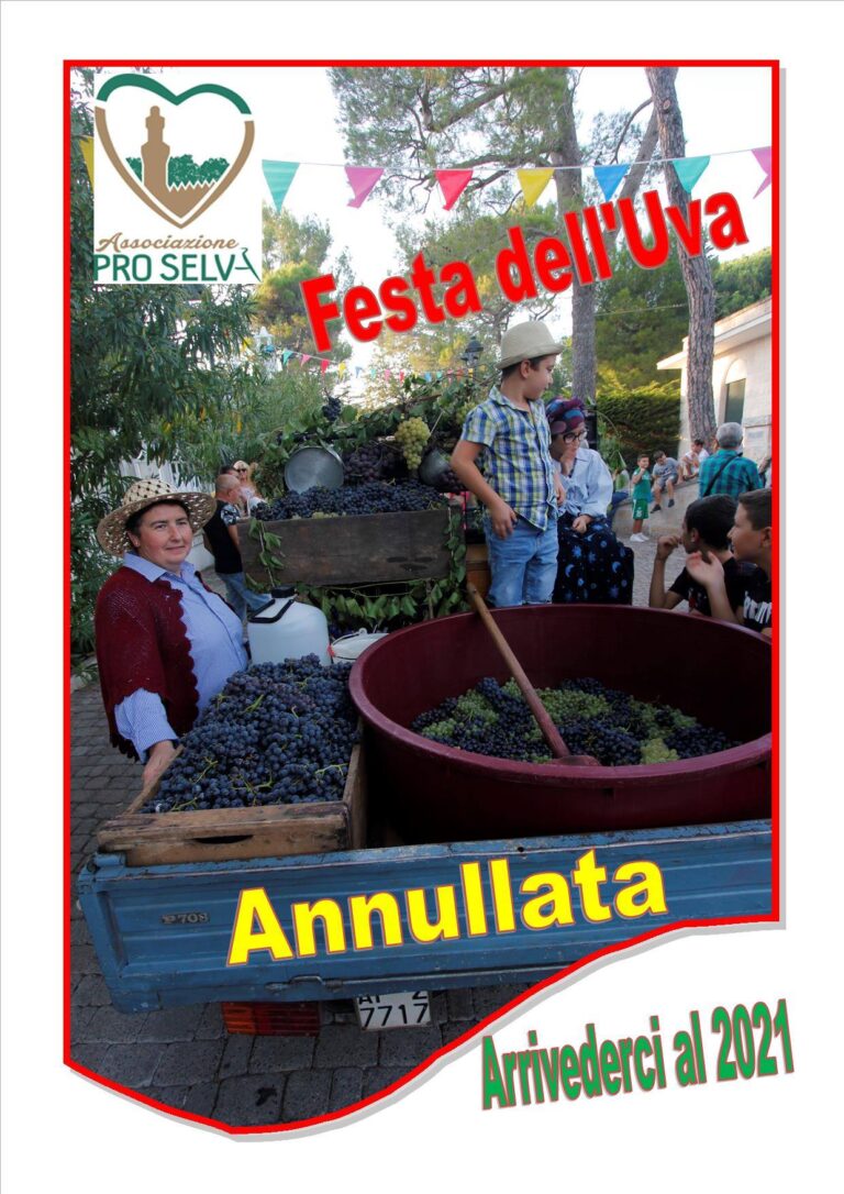 Annullata la Festa dell'Uva alla Selva di Fasano - Osservatorio Fasano