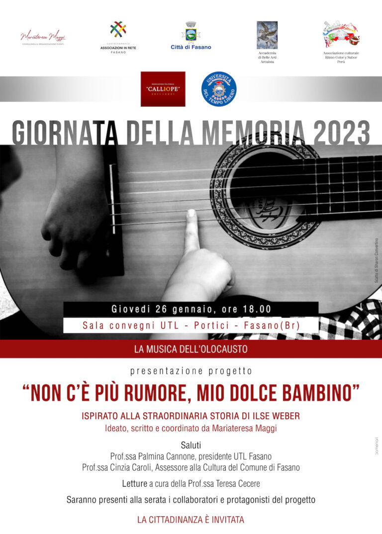 All’Università del Tempo Libero si celebra la Giornata Internazionale della Memoria, IX ed. All’Università del Tempo Libero si celebra la Giornata Internazionale della Memoria, IX ed. - Osservatorio Fasano