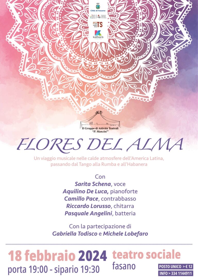«Flores del alma», un viaggio musicale in America Latina targato GAT “Peppino Mancini” - Osservatorio Fasano
