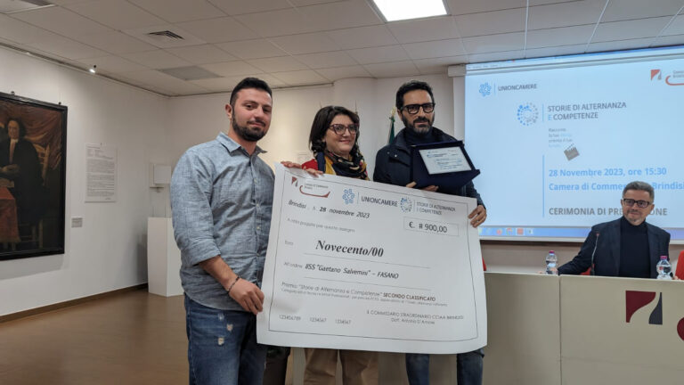 Premio al Salvemini nel concorso “Storie di alternanza e competenze” V Edizione - Osservatorio Fasano