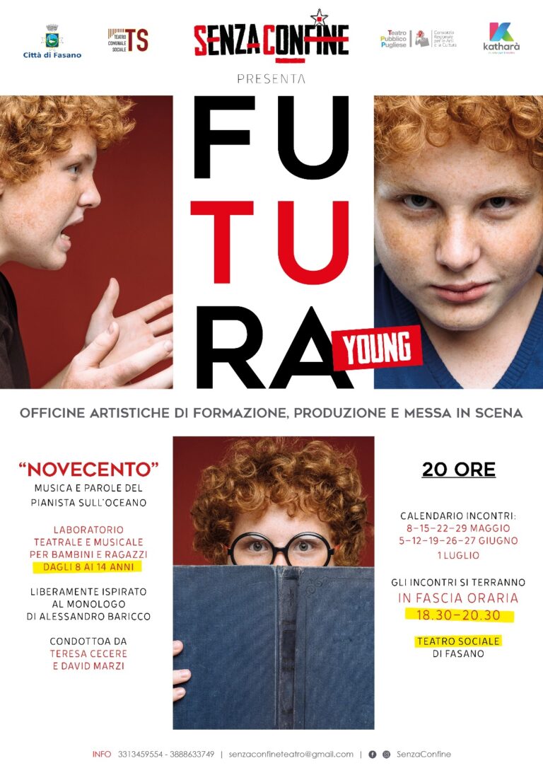 Futura Young, al via il workshop «Novecento - Musica e parole del pianista sull’oceano» - Osservatorio Fasano