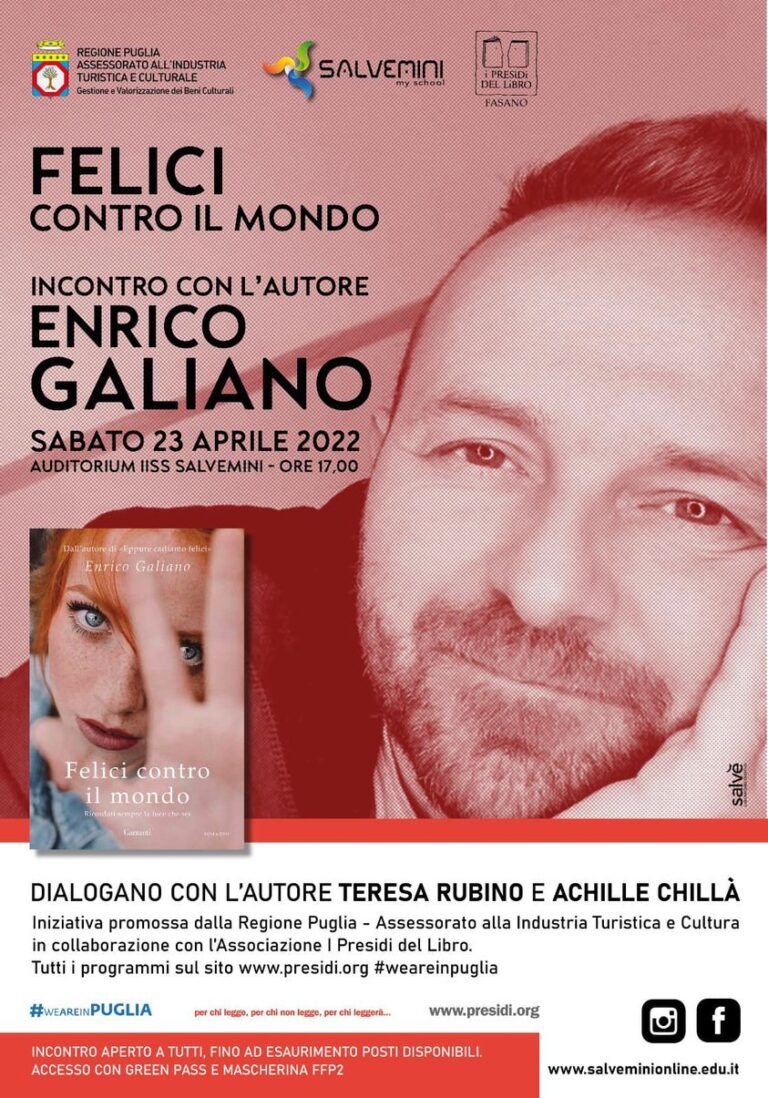 Enrico Galiano presenta il suo romanzo al Salvemini - Osservatorio Fasano