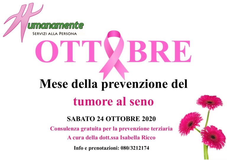 L'Associazione Humanamente per la prevenzione del tumore al seno - Osservatorio Fasano