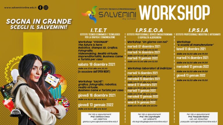 ‘Salvemini’: il 12 dicembre Open Day per l’orientamento scolastico 'Salvemini': il 12 dicembre Open Day per l'orientamento scolastico - Osservatorio Fasano
