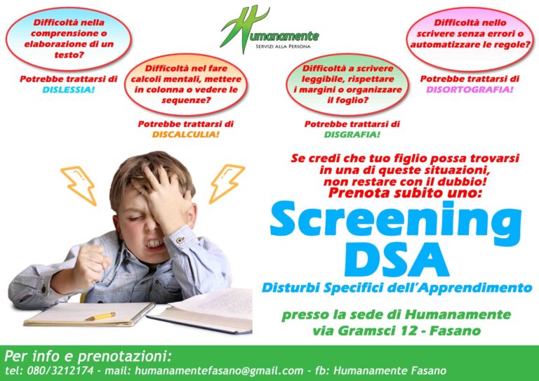 A scuola senza paura! Iniziative per ragazzi con Disturbi Specifici dell'Apprendimento - Osservatorio Fasano