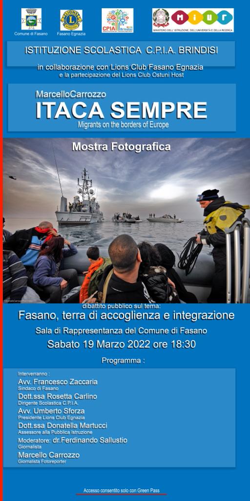 Inaugurazione della mostra fotografica ‘Itaca Sempre’ Inaugurazione della mostra fotografica 'Itaca Sempre' - Osservatorio Fasano