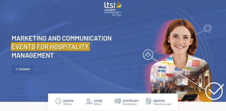 L’ITS Turismo presenta il nuovo corso di alta specializzazione in “Marketing and Communication events for Hospitality Management” con sede a Fasano L’ITS Turismo presenta il nuovo corso di alta specializzazione in “Marketing and Communication events for Hospitality Management” con sede a Fasano - Osservatorio Fasano