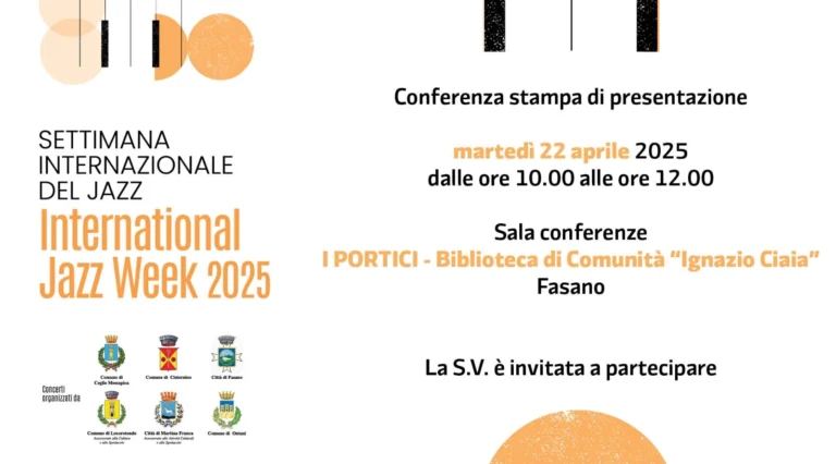 Conferenza stampa di presentazione dell’International Jazz Week Conferenza stampa di presentazione dell’International Jazz Week - Osservatorio Fasano