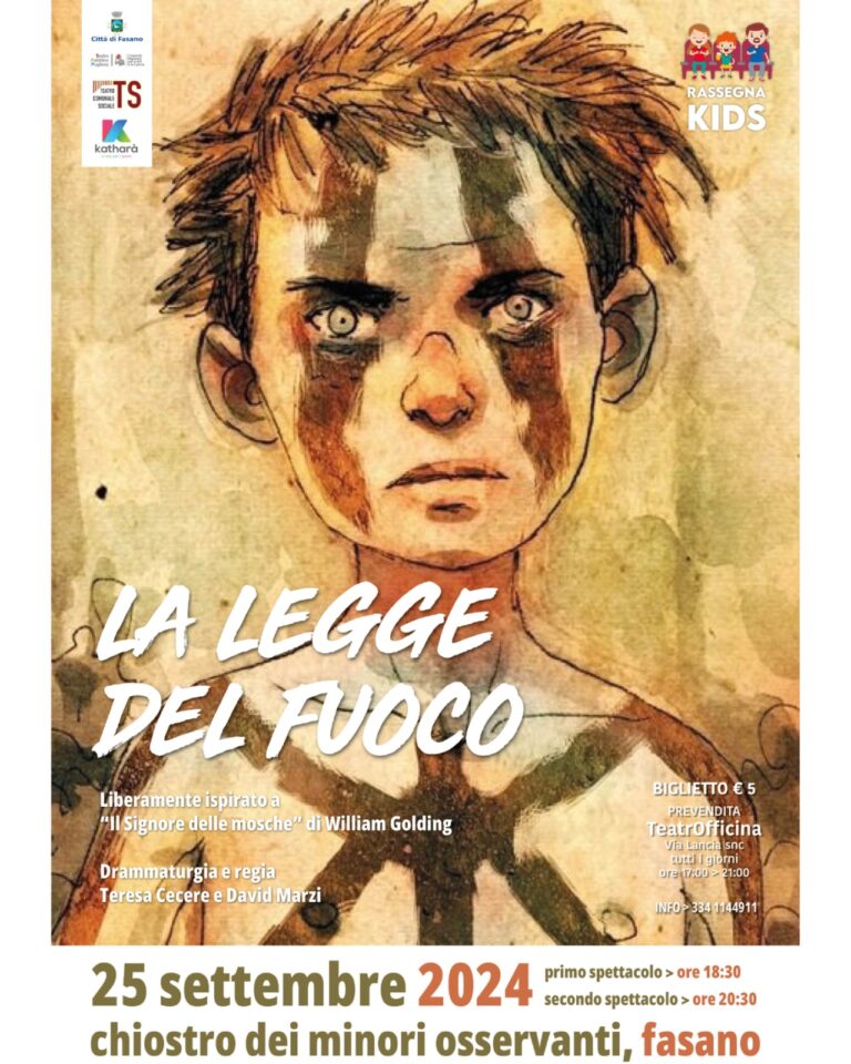 La Rassegna Kids chiude in bellezza con “La legge del fuoco” La Rassegna Kids chiude in bellezza con “La legge del fuoco” - Osservatorio Fasano