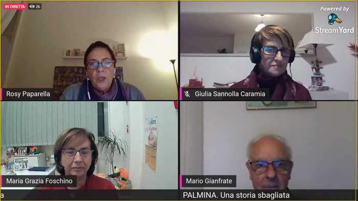 Presentato online il libro ‘Palmina. Una storia sbagliata’ Presentato online il libro 'Palmina. Una storia sbagliata' - Osservatorio Fasano