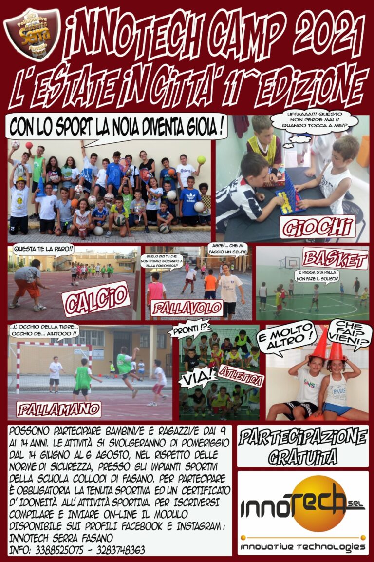 Torna 'L'ESTATE IN CITTA' – INNOTECH CAMP' - Osservatorio Fasano