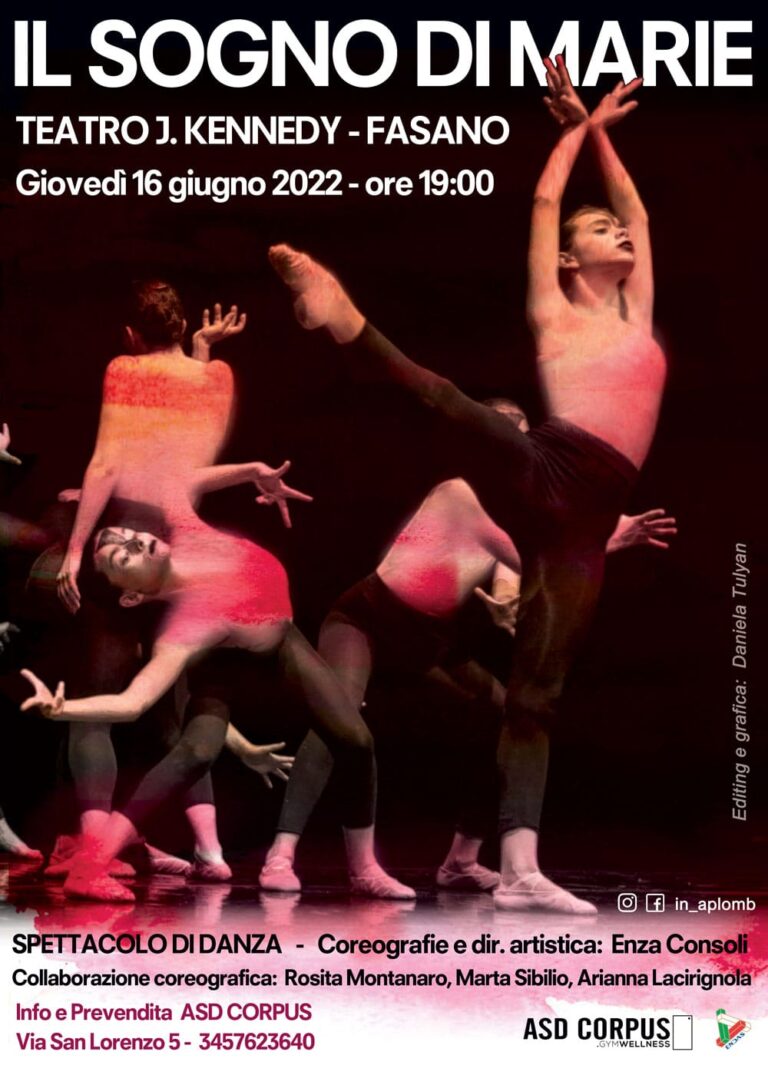 Domani in scena al Kennedy ‘Il sogno di Marie’ Domani in scena al Kennedy 'Il sogno di Marie' - Osservatorio Fasano